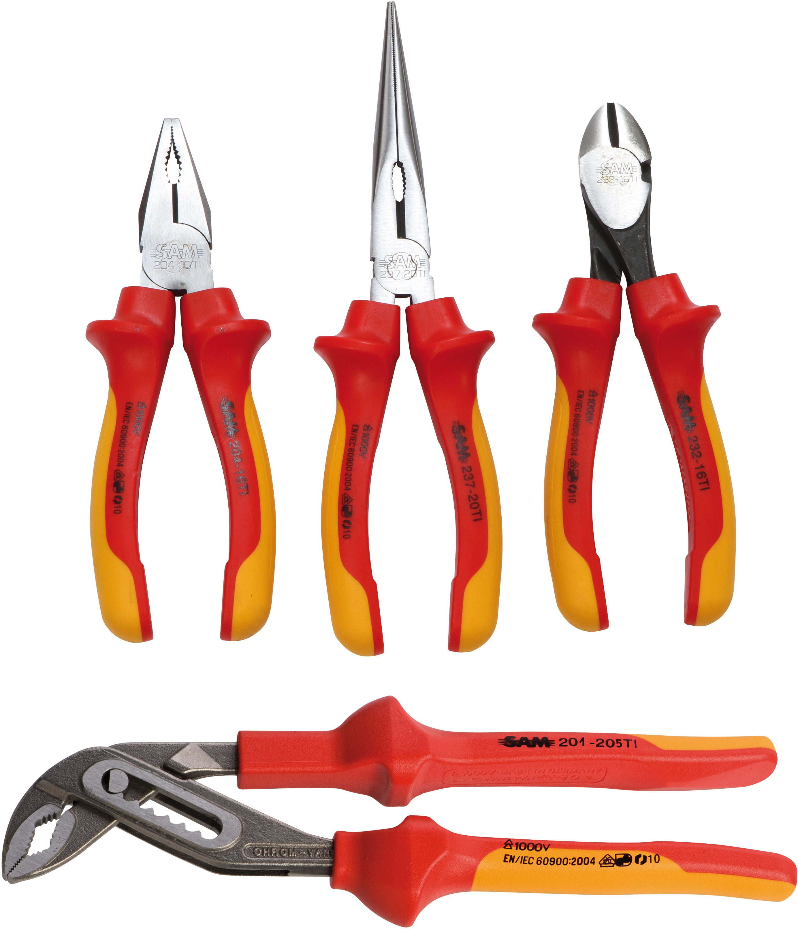 SAM Set 4 tangen geïsoleerd 1000v
