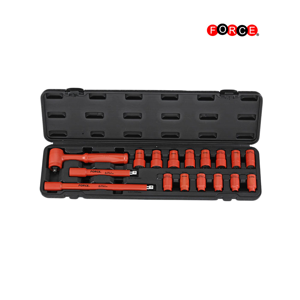 FORCE VDE geïsoleerde doppenset met ratel tot 1000V