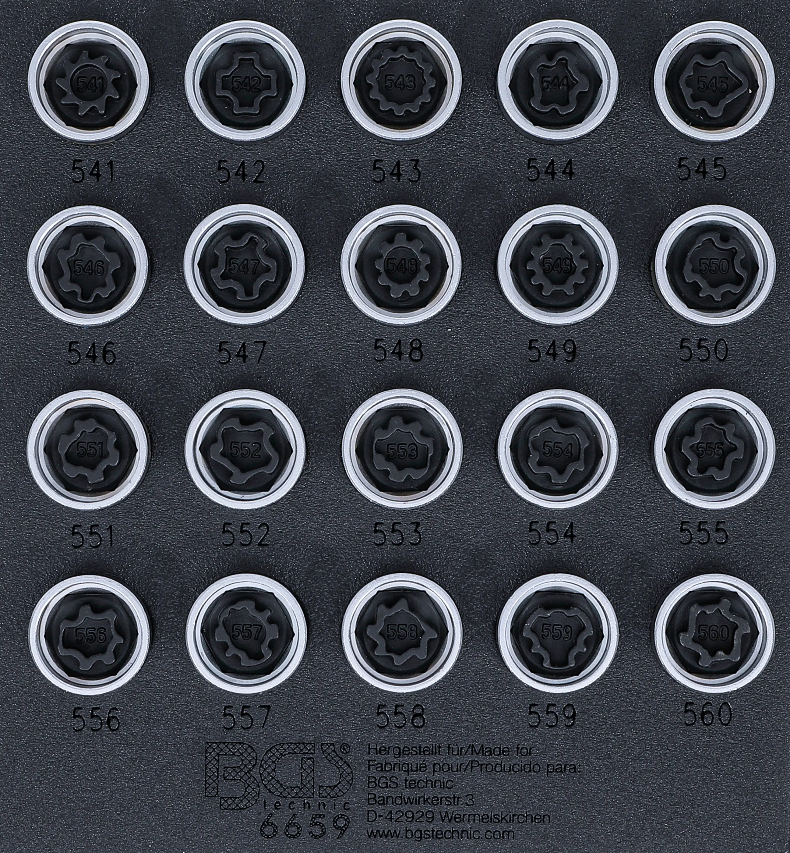 BGS Gereedschapsmodule 1/6 Velgenslot demontage set voor VAG 20-delig