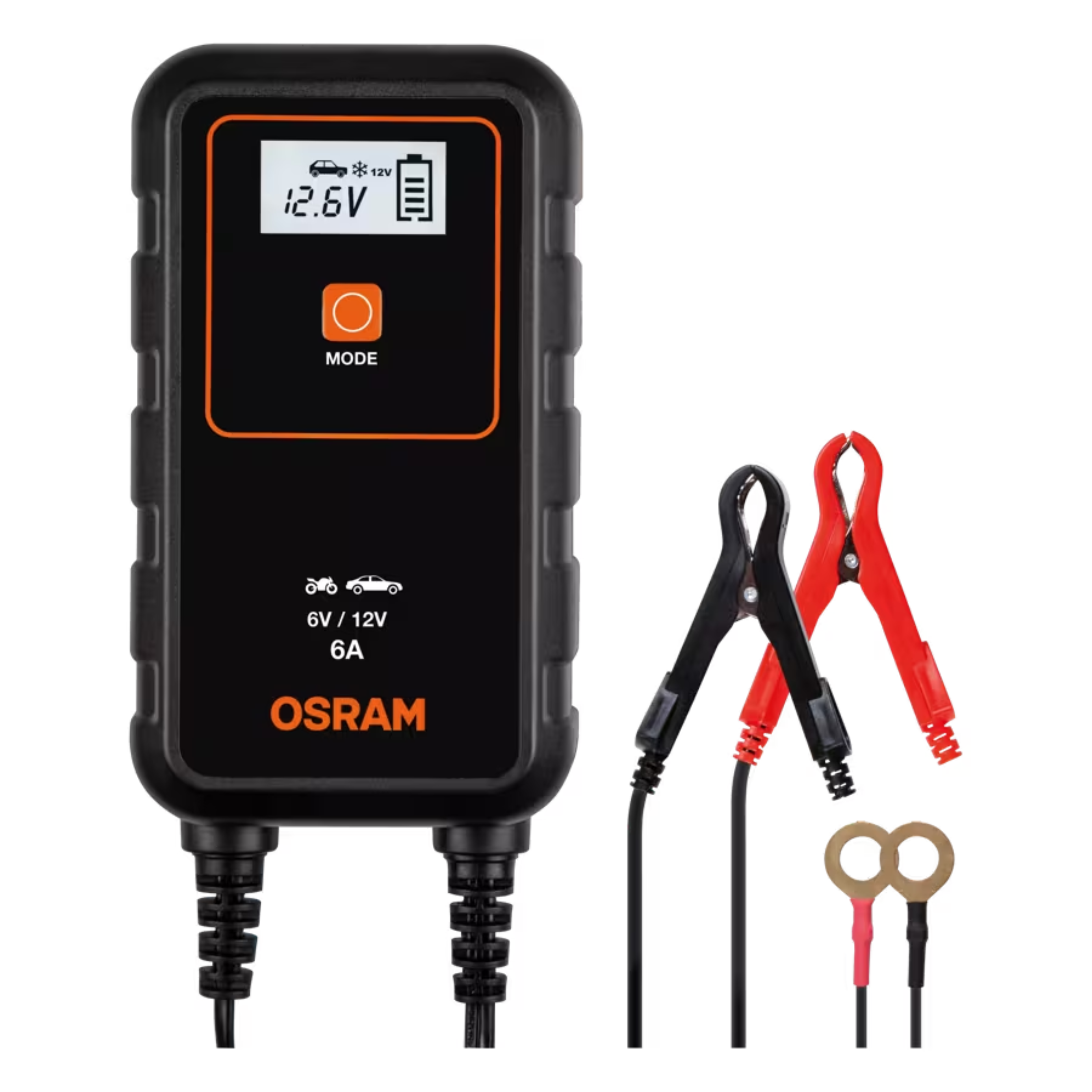 OSRAM Slimme acculader en -onderhouder met meertraps laadcyclus