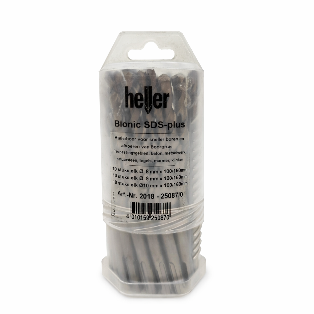 Heller koker Bionic SDS-Plus boren 10x 6mm 10x 8mm en 10x 10mm 100/160 Lang