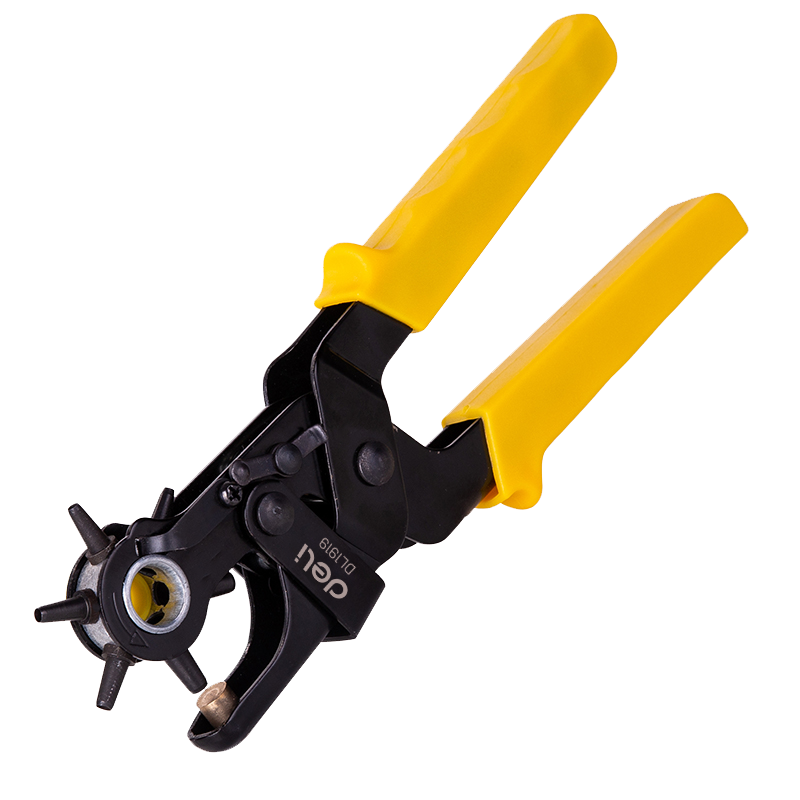 DELI Revolvertang gaatjestang voor leer 6 maten