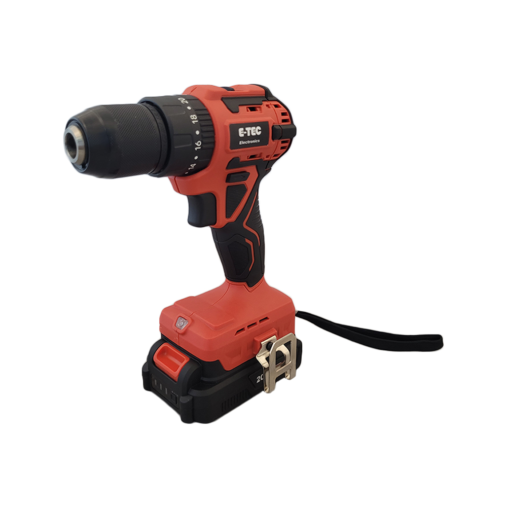 E-TEC Accuboormachine 20V met 2 accu's