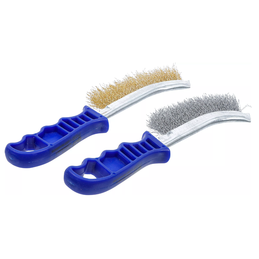 BGS Draadborstel set staal en messing 260mm