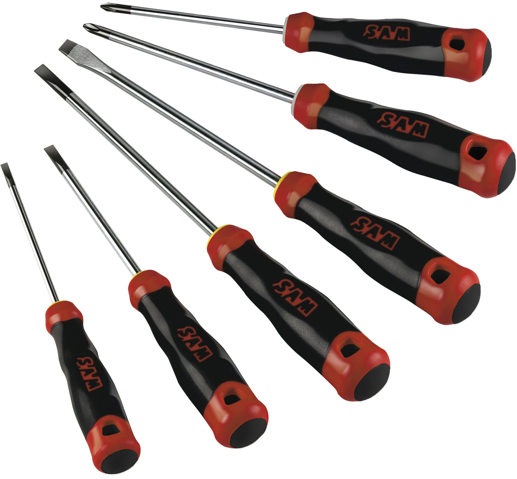 SAM Set van 6 schroevendraaiers S1 Sleuf en Phillips