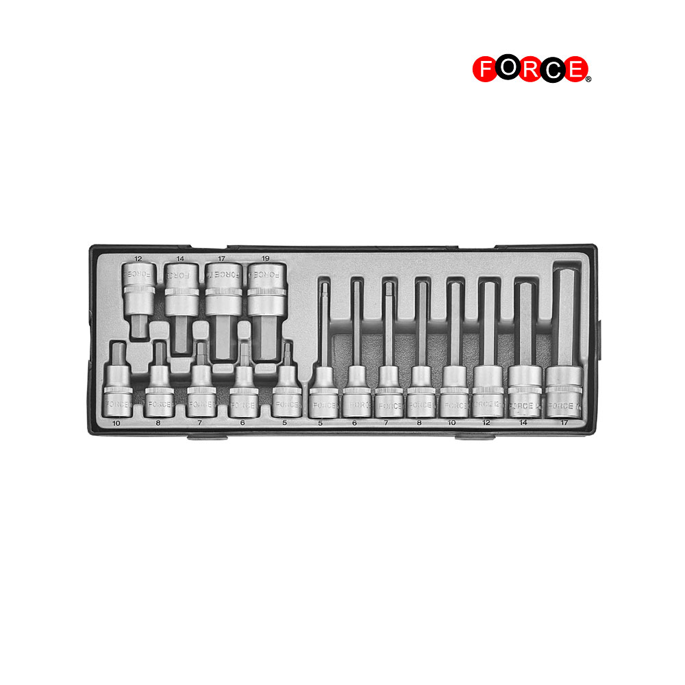 FORCE Tooltray 1/2" Inbus doppen 5 t/m 17 mm