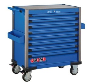 FORCE Jumbo gereedschapswagen 8 laden, leeg BLAUW