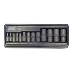 WELZH 3/8” Krachtdoppen set Torx E4 t/m E24