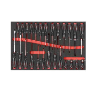 FORCE Tooltray foam (EVA) schroevendraaier set 26-delig