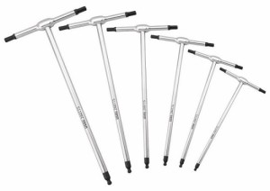 USAG 6x binnen zeskant (inbus) T-stiftsleutel set met kogelkop inbus - 280 TTS/SE6