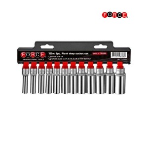 FORCE 3/8" Doppen set lang 6-kant, 8 t/m 19 mm