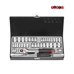 FORCE 1/4" en 3/8" Doppen set MM & SAE, 39-delig