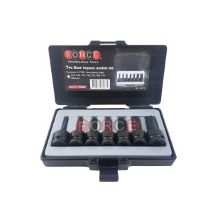 FORCE 1/2" Krachtdoppen set Torx 7-delig