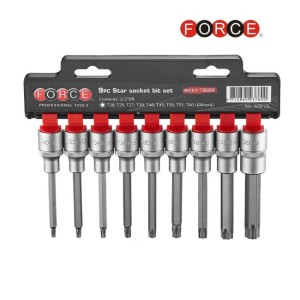 FORCE 1/2" Torx doppen set T20 t/m T60