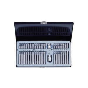 FORCE 1/2" & 3/8" Bit set Inbus,Torx en Spline 40-delig