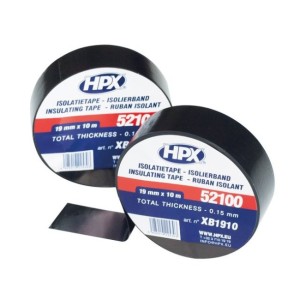 HPX PVC ISOLATIETAPE 52100 - ZWART 19MMX10M (1 ST)