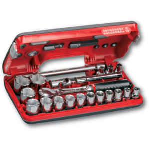 USAG 1/2" Doppendoos 21-delig, 6-kant doppen - 609 1/2 EB