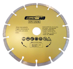 Diamantschijf 180 mm segment