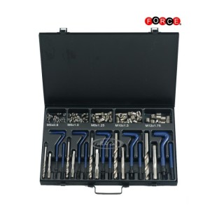 FORCE Schroefdraad reparatie set 130-delig M5, M6, M8, M10, M12