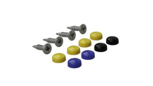 UNIMOTIVE Kentekenplaatschroeven met kapjes voor NL nummerborden