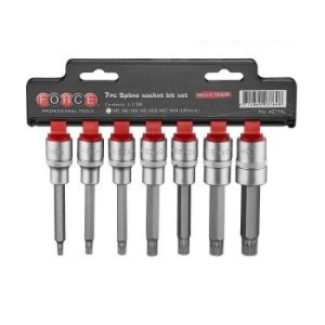 FORCE 1/2" Doppen set M5 t/m M14 (spline)