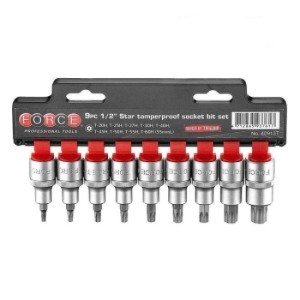 FORCE 1/2" Resistorx doppen set T20H t/m T60H