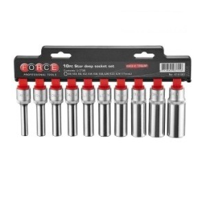 FORCE 1/2" Doppen set lang E8 t/m E24 (torx)