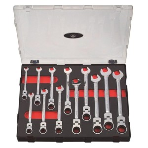 FORCE Steek-ratelsleutel set | flexibel | 12-delig