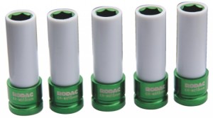 RODAC 1/2 Krachtdop 15 mm + beschermhoes (5 stuks)