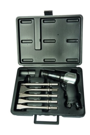 RODAC Hakhamer in kunststof koffer + 5 beitels voor de bouw