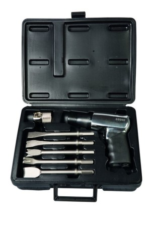 RODAC Hakhamer in kunststof koffer + 5 beitels voor metaalbewerking