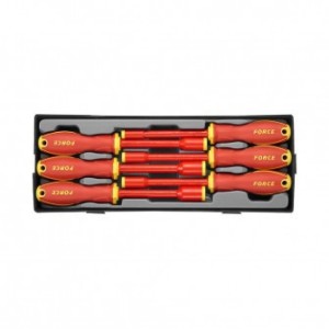 FORCE Tooltray dopschroevendraaier set Geïsoleerd 6-delig