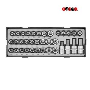 FORCE Tooltray 1/2" Gemengde doppen Torx / Spline, Veeltand / Inbus