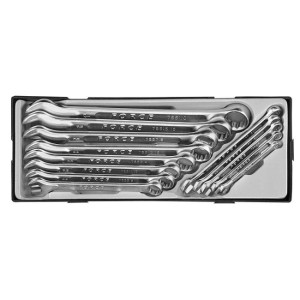 FORCE Tooltray steekringsleutelset SAE 13 delig (SAE)
