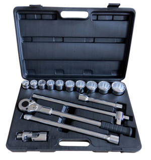 WEBER TOOLS 3/4" Doppenset | 12 kant | 22 t/m 50 mm | 15 delig