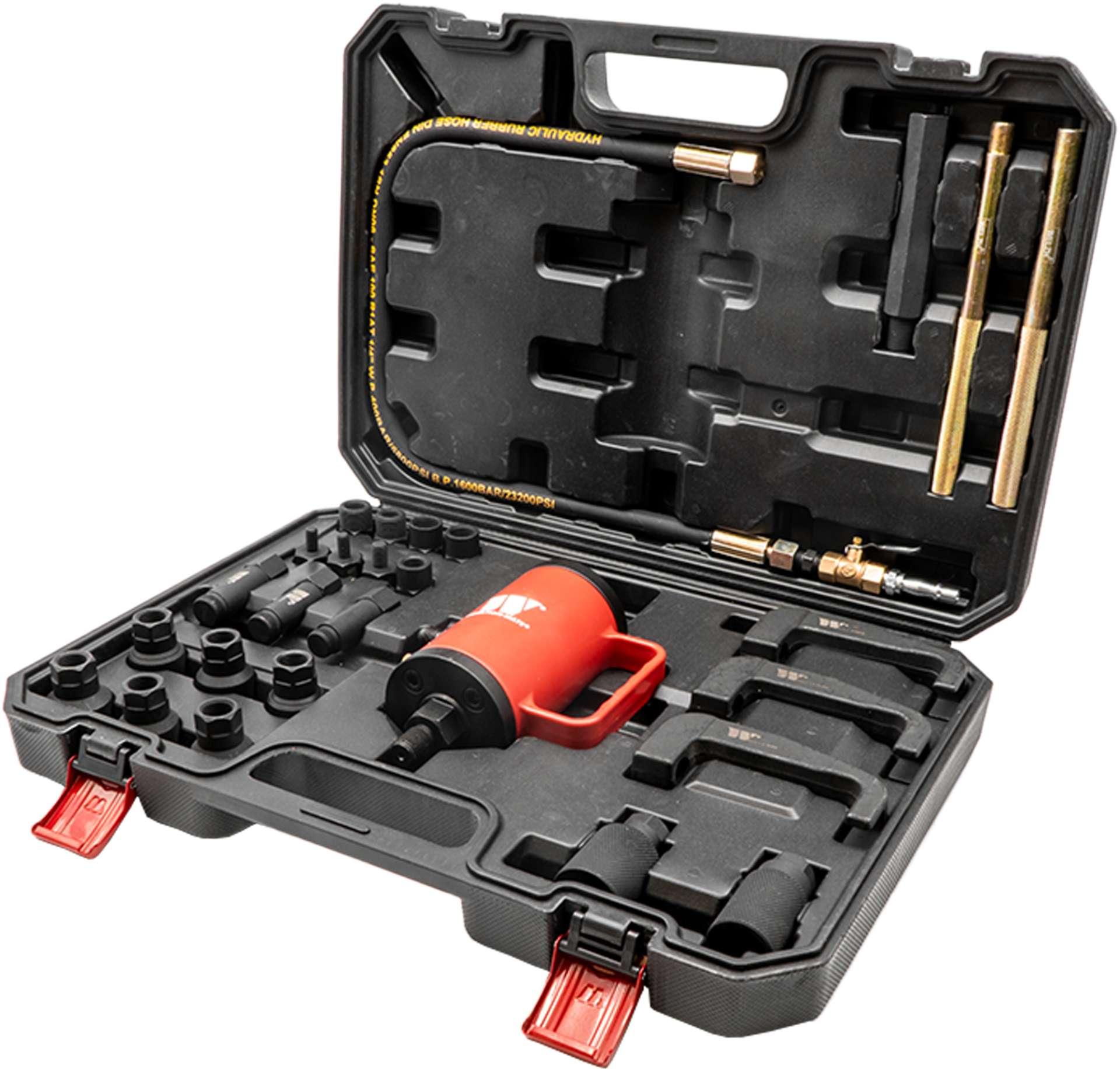 WELZH Pneumatische injector demontage set met vibratie en drie zijbeugels