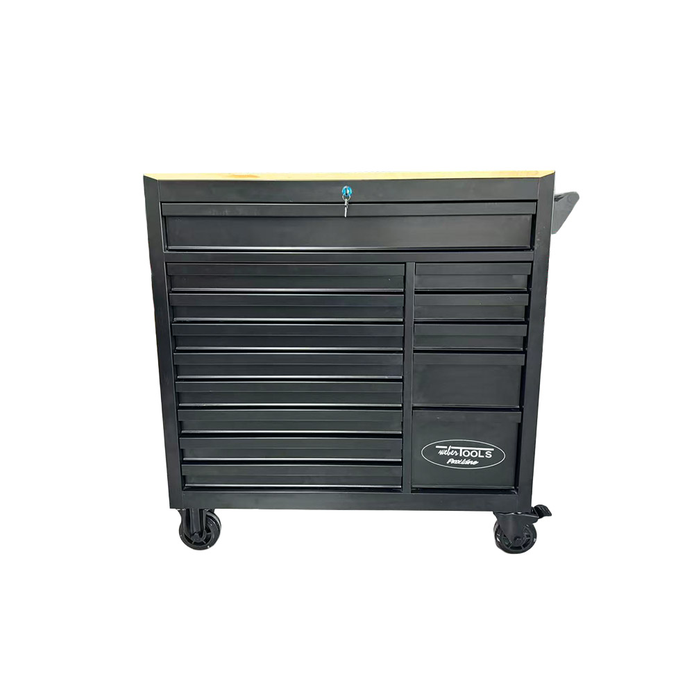 WEBER TOOLS ProLine Gereedschapswagen 344-delig met houten bovenblad