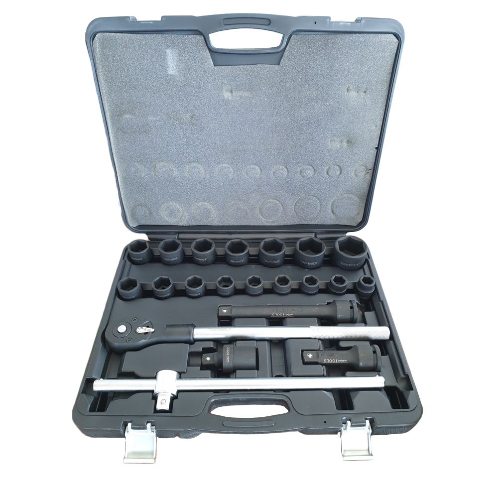 WEBER TOOLS 3/4" Krachtdoppen set met ratel 21 delig (6-kant)