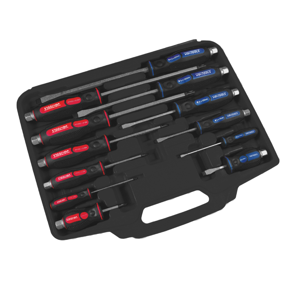 WEBER TOOLS Go-Through Schroevendraaierset Plat & Pozidriv 12-delig